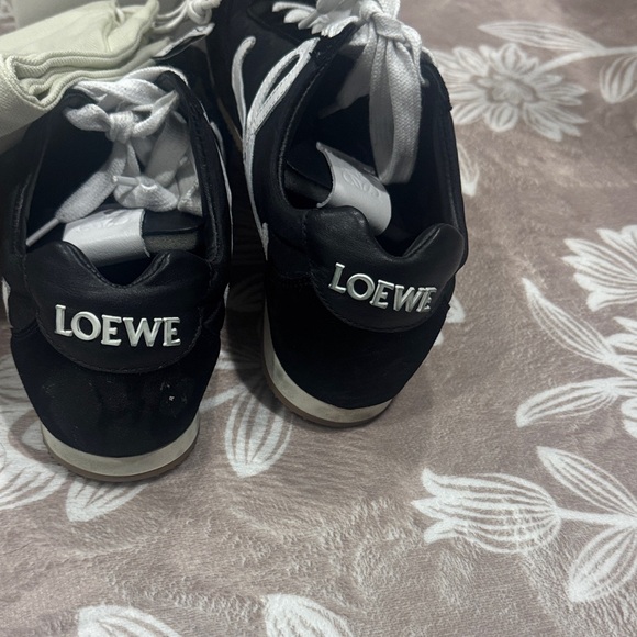 Loewe Black and White Logo Sneakers - Picture 3 of 6